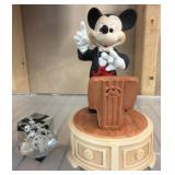 Disney Conductor Figurine and Steamboat Crystal Cu