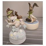 Otagiri Porcelain Music Boxes and Figurine Set