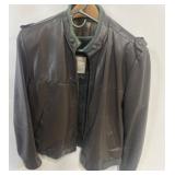 London Fog Leather Jacket with Removable Liner