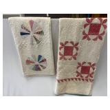 Two Hand-Pieced Patchwork Quilts