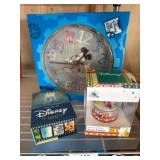 Disney Collectibles: Clock, Snow Globe, Postcards