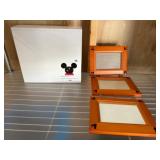 Disney Mickey Icon Clock and Photo Frame Set
