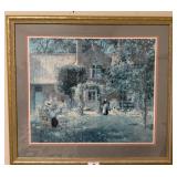 Framed Print of Cottage Scene by G. Madelain