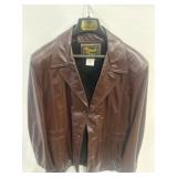 Reed Brown Leather Jacket with Black Lining