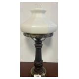 26ï¿½ Table Lamp with Milk Glass Shade