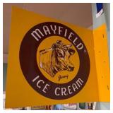 Mayfield Ice Cream Double-Sided Metal Sign