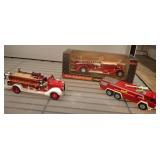 Die-Cast Fire Truck Collectibles, 3 Pieces