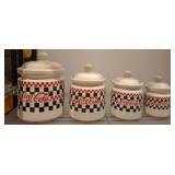 Coca-Cola Canister Set by Gibson, Checkered Design