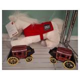 Wells Fargo Stagecoach Banks and Plush Horse Toy