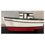 Hand-Painted Wooden Model Boat, 32ï¿½16