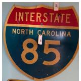 Interstate 85 North Carolina Highway Sign