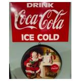 Coca-Cola Metal Signs with Santa Design