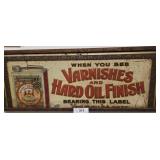 Framed Varnishes and Hard Oil Finish Sign