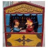 Cast Iron Punch and Judy Mechanical Bank Replica