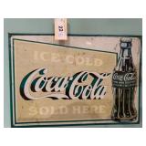 Coca-Cola Tin Advertising Sign, 17x12 Inches