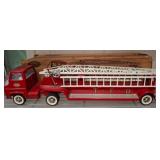 Tonka Red Fire Truck with Ladder and Box