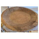Hand-Carved Wooden Bowl with Rounded Base