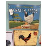 Park & Pollard Co. Feed Sign and Rooster Postcard