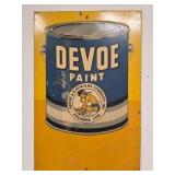Devoe Paint Metal Advertising Sign, 19"ï¿½29"