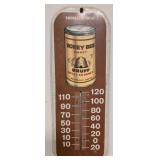 Metal Advertising Thermometer, Honey Bee Snuff