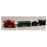 Hand-Painted Cast Metal Train Set