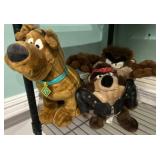 Cartoon Character Plush Toys Including Scooby-Doo