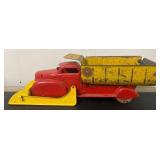 Lithographed Metal Toy Snow Plow Dump Truck