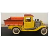 Buddy L Metal Toy Truck with Yellow and Red Finish