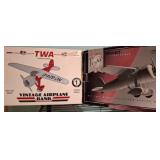 Die-Cast Airplane Coin Banks, TWA and Vega Models