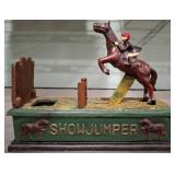 Metal Show Jumper Mechanical Bank