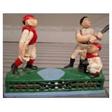 Cast Iron Baseball-Themed Mechanical Bank