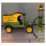John Deere Diecast Model Truck and Gas Pump