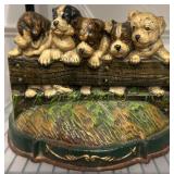 Cast Iron Dog-Themed Decorative Doorstop
