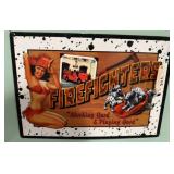 17x12 Metal Firefighters-Themed Sign