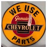 Chevrolet Licensed Metal Sign, 12in Diameter