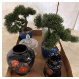 Decorative Items with Glass and Ceramic Pieces