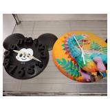 Mickey Mouse and Dinosaur Wall Clocks