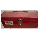 Metal Toolbox with Assorted Hand Tools