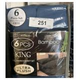 6-Piece King Bamboo Sheet Set With Pillowcases