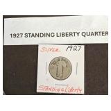 1927 Standing Liberty Silver Quarter