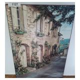 Canvas Print of Stone Building Scene, 15x21
