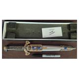 Decorative Gladiator-Themed Dagger in Box