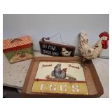 Farmhouse-Style Chicken and Rooster Decor Lot