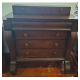 Empire Style Wooden Chest with Mirror Platform