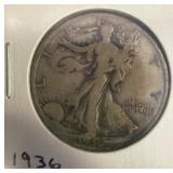 1936 Walking Liberty Half Dollar Coin