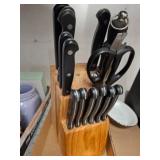 Knife Block Set with Black Handles