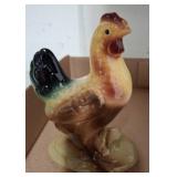 Glazed Ceramic Chicken Figurine
