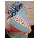 Handmade Patchwork Quilt with Mixed Fabrics