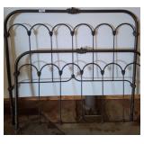 Bronze-Tone Metal Headboard and Footboard