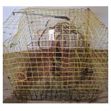 Yellow Wire Crab Pot with Mesh Interior